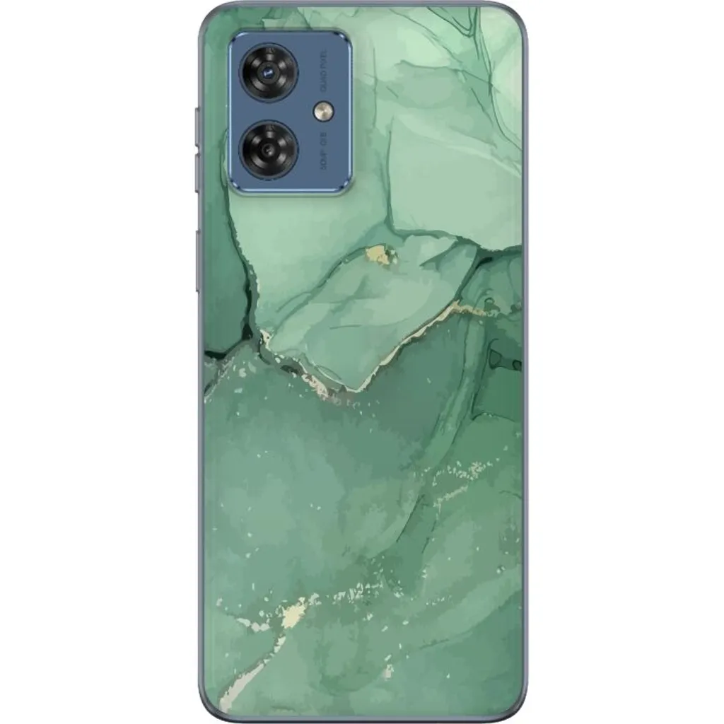 Motorola Moto G54 Gjennomsiktig Telefondeksel Grön Marmor v:9504024
