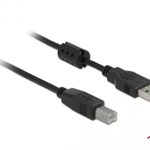 Skriverkabel USB 2.0 type A hann til type B hann, 1m – svart v:1956822