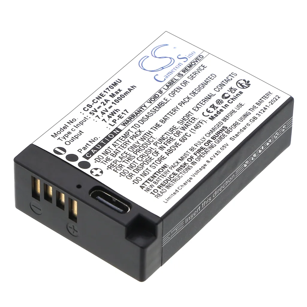 Batteri til EOS M6, 7.4V, 1000mAh v:2412964