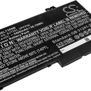 Batteri til 2PFPW for Dell, 11.4V, 3400 mAh v:3786670 Batteri til 2PFPW for Dell, 11.4V, 3400 mAh v:3786670