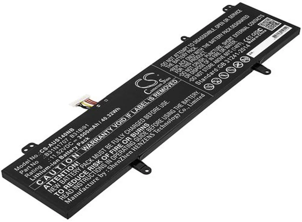 Batteri til Asus S410U, 11.52V, 3500 mAh v:6668040