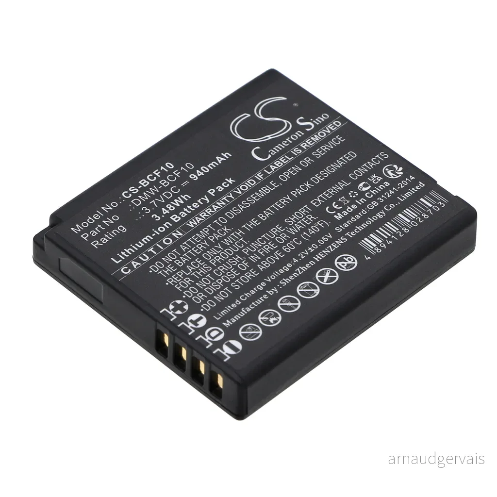 Batteri til Panasonic Lumix DMC-FS9, 3,6 (3,7)V, 940mAh v:4305228