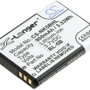Batteri til Vivitar DVR850W, 3.7V, 900 mAh v:5623939