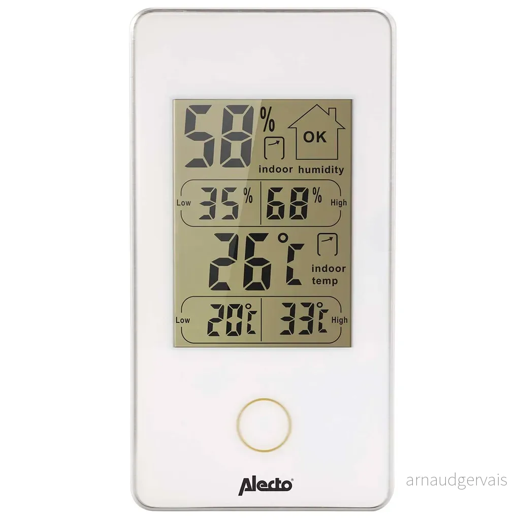 Alecto Digital innendørs termometer – Hvit v:9366372