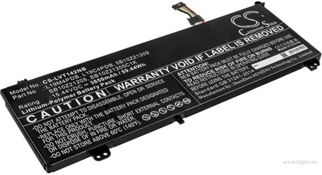 Batteri til Lenovo ThinkBook 14S YOGA 20WE0021SC, 15,44V, 3850mAh v:3142333