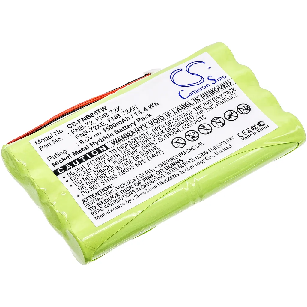 Batteri til FNB-72 for Vertex, 9.6V, 1500 mAh v:1610039