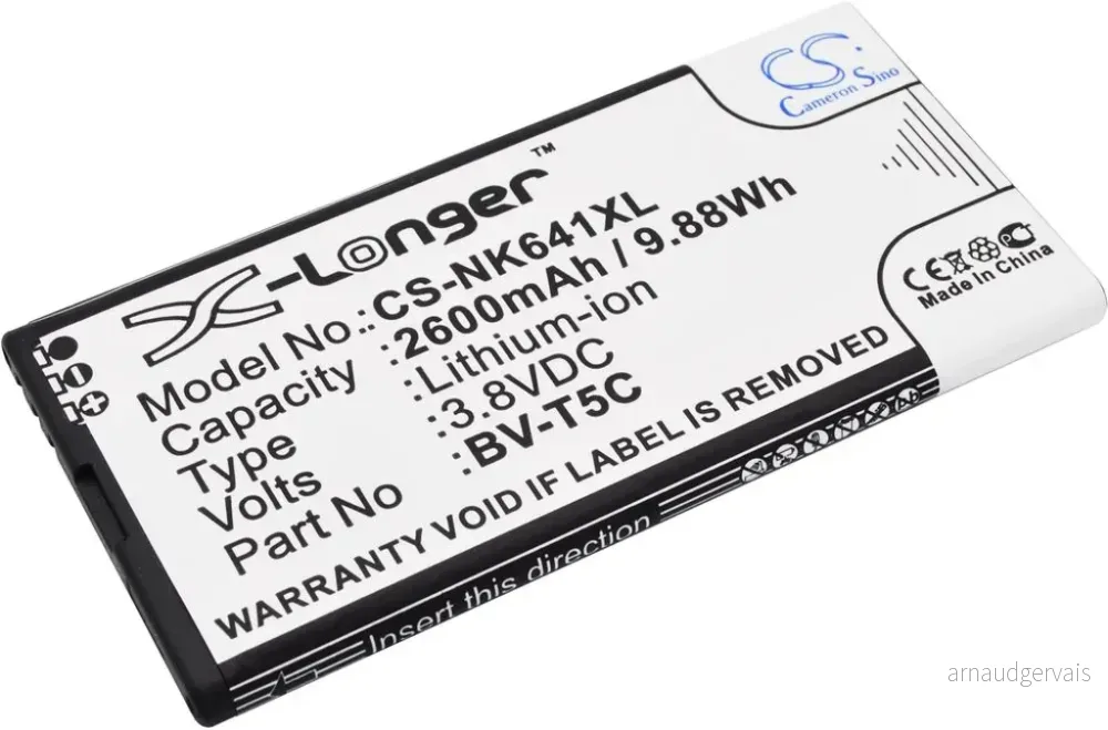 Batteri til Microsoft RM-1073, 3.8V, 2600 mAh v:7472616