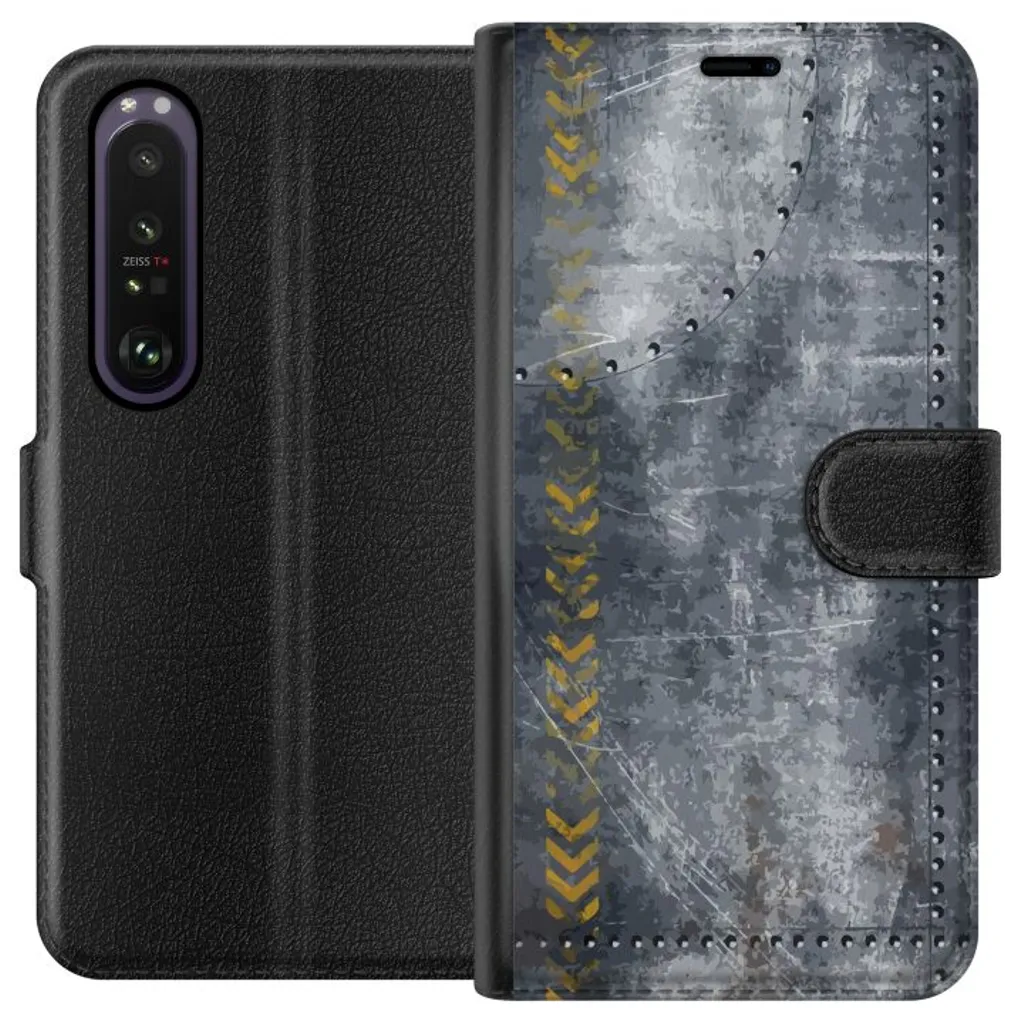 Sony Xperia 1 III Sort Lommebokdeksel Metall v:9163954