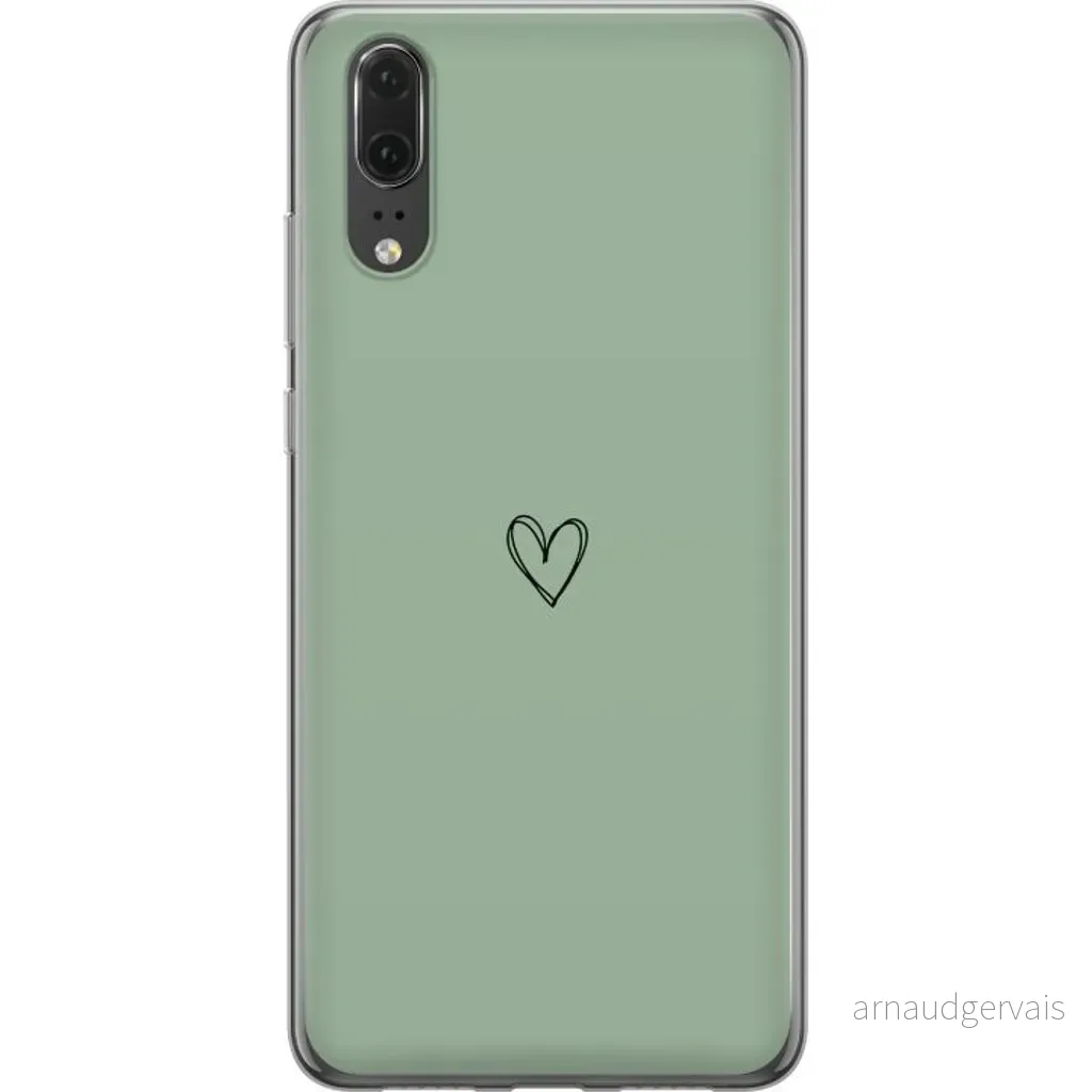 Huawei P20 Gjennomsiktig Telefondeksel Hjärta v:4254703