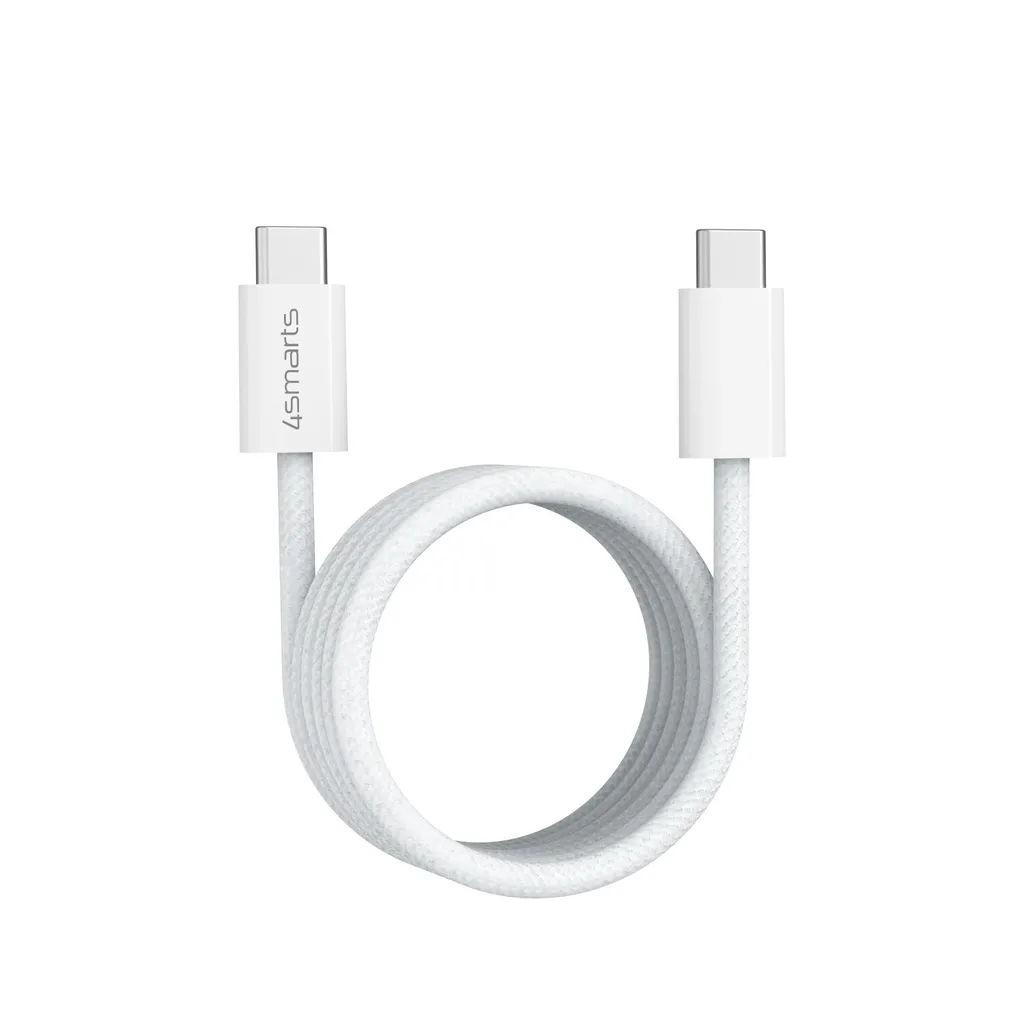 4Smarts RollUp USB-C magnetisk kabel 100W, 1,5m – hvit v:5827576