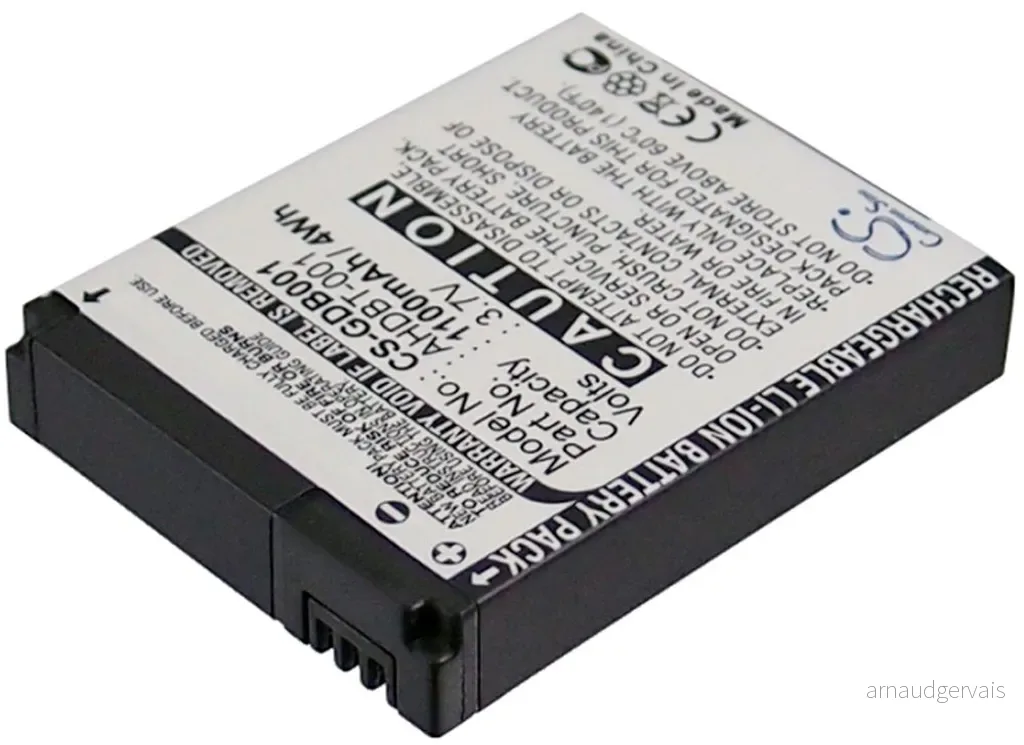 Batteri til Gopro HD Hero, 3.7V, 1100 mAh v:5329933