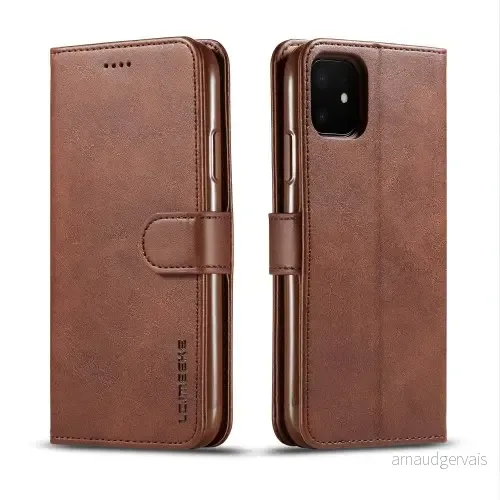 LC.imeeke Lommeboketui for iPhone 11 & XR – Brun v:3396186 LC.imeeke Lommeboketui for iPhone 11 & XR – Brun v:3396186