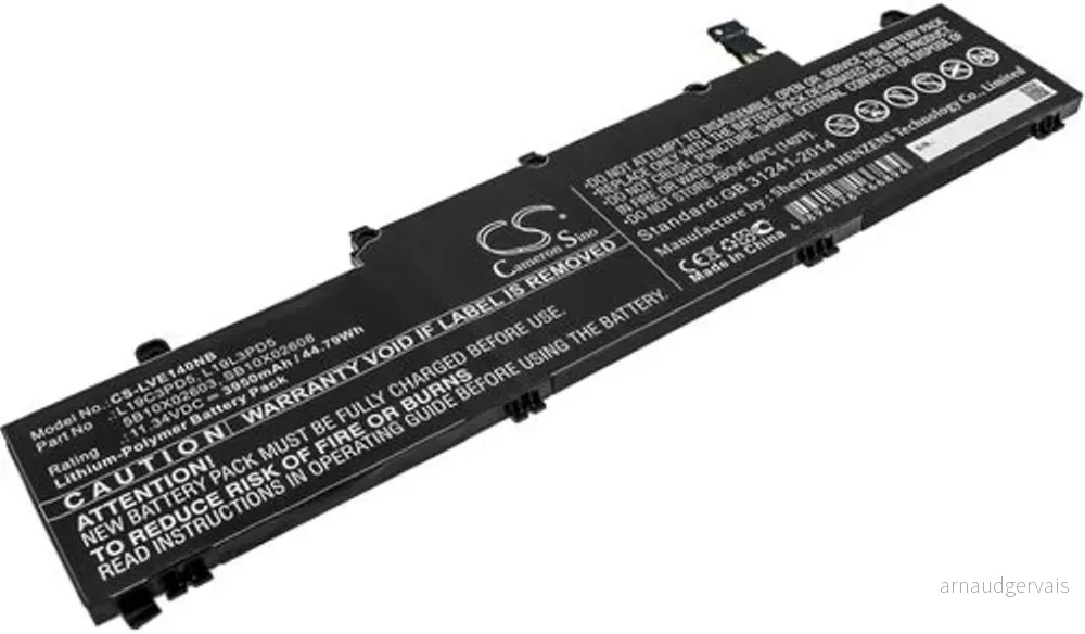 Batteri til L19L3PD5 for Lenovo, 11.34V, 3950 mAh v:3248072