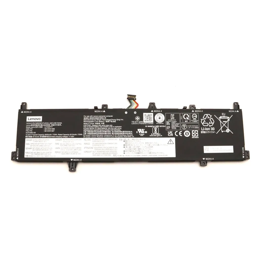 Lenovo bærbar batteri internt, 4c, 72Wh, Li-ion, SP/A v:5642140