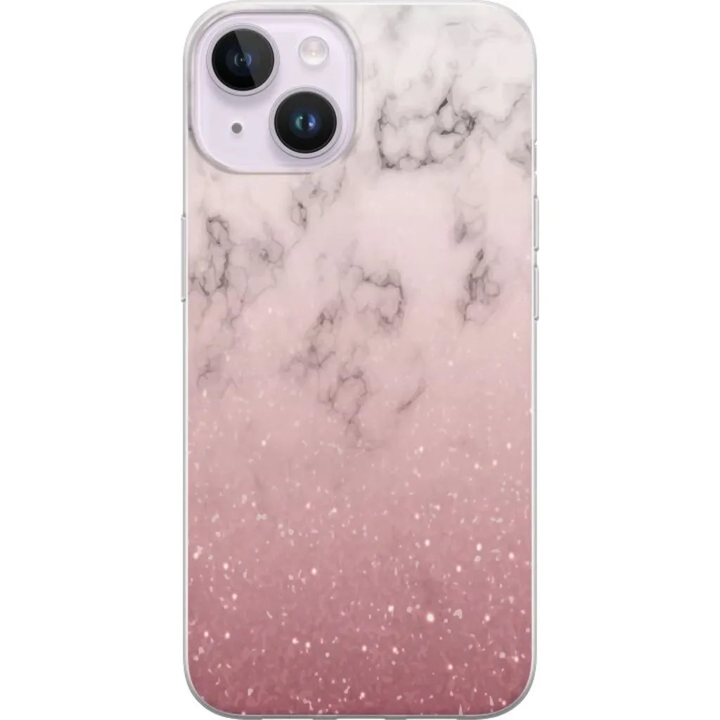 Apple iPhone 14 Gjennomsiktig Telefondeksel Glitter och marmor v:3660183