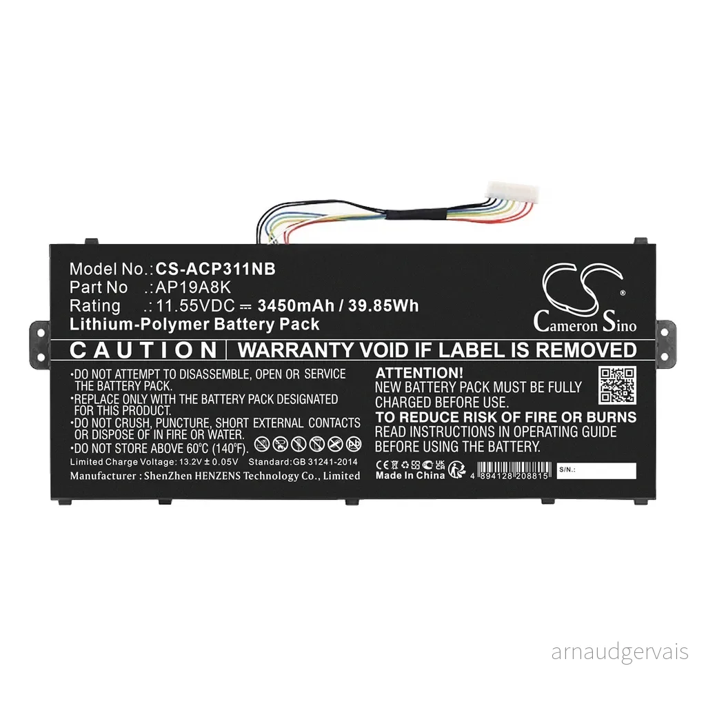 Batteri til Chromebook Spin CP311-3H-K42N, 11.55, 3450mAh v:2387319