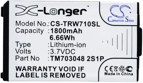 Batteri til TM703048 2S1P for Tritton, 3.7V, 1800 mAh v:4851826
