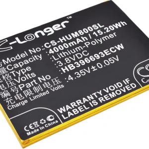 Batteri til Huawei Ascend Mate 8, 3.8V, 4000 mAh v:8284667 Batteri til Huawei Ascend Mate 8, 3.8V, 4000 mAh v:8284667
