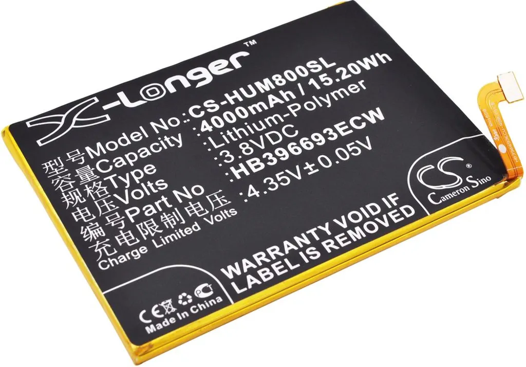Batteri til Huawei Mate 8, 3.8V, 4000 mAh v:2654960