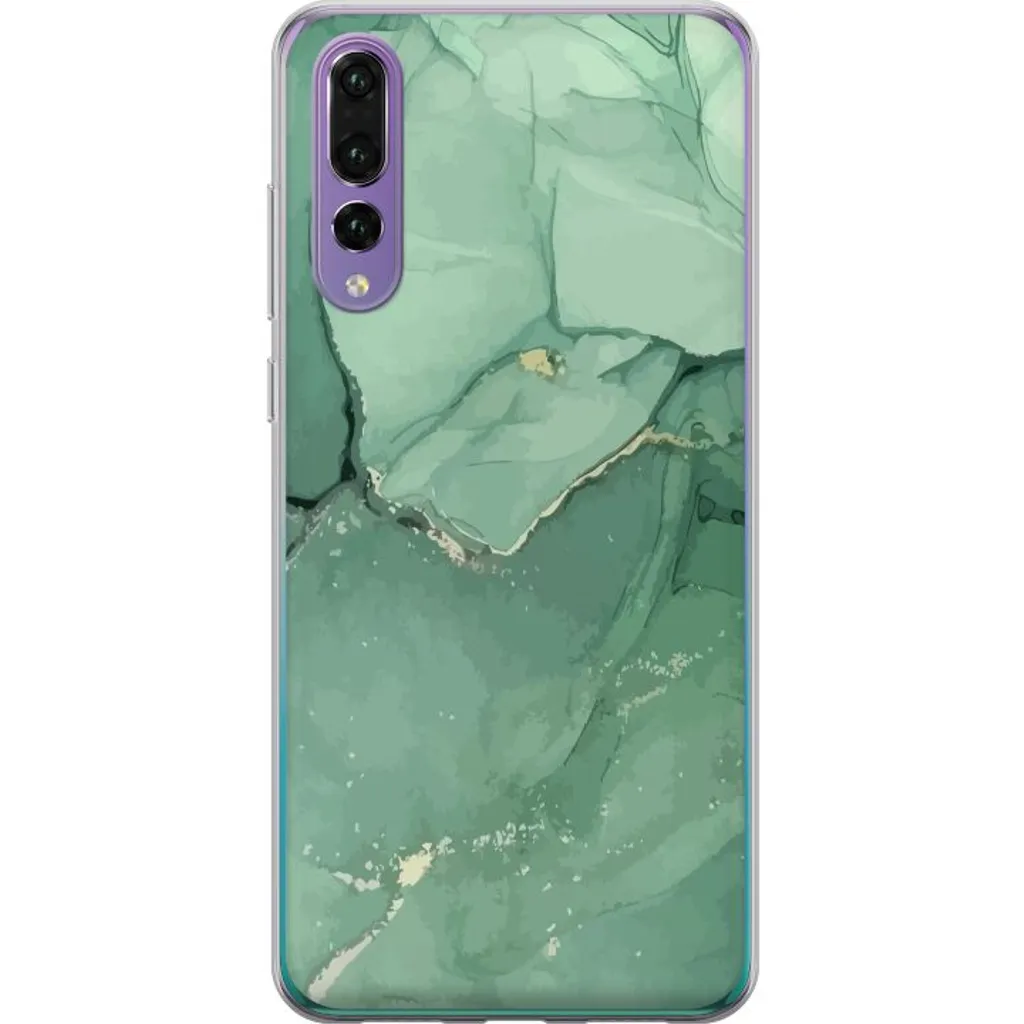 Huawei P20 Pro Gjennomsiktig Telefondeksel Grön Marmor v:5710517