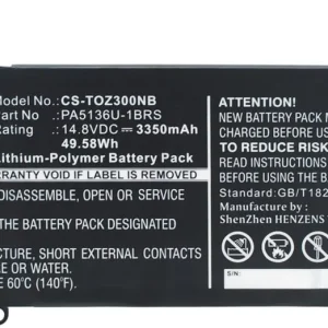 Batteri til Toshiba Portege Z30T-B-108, 14.8V, 3350 mAh v:7878076 Batteri til Toshiba Portege Z30T-B-108, 14.8V, 3350 mAh v:7878076