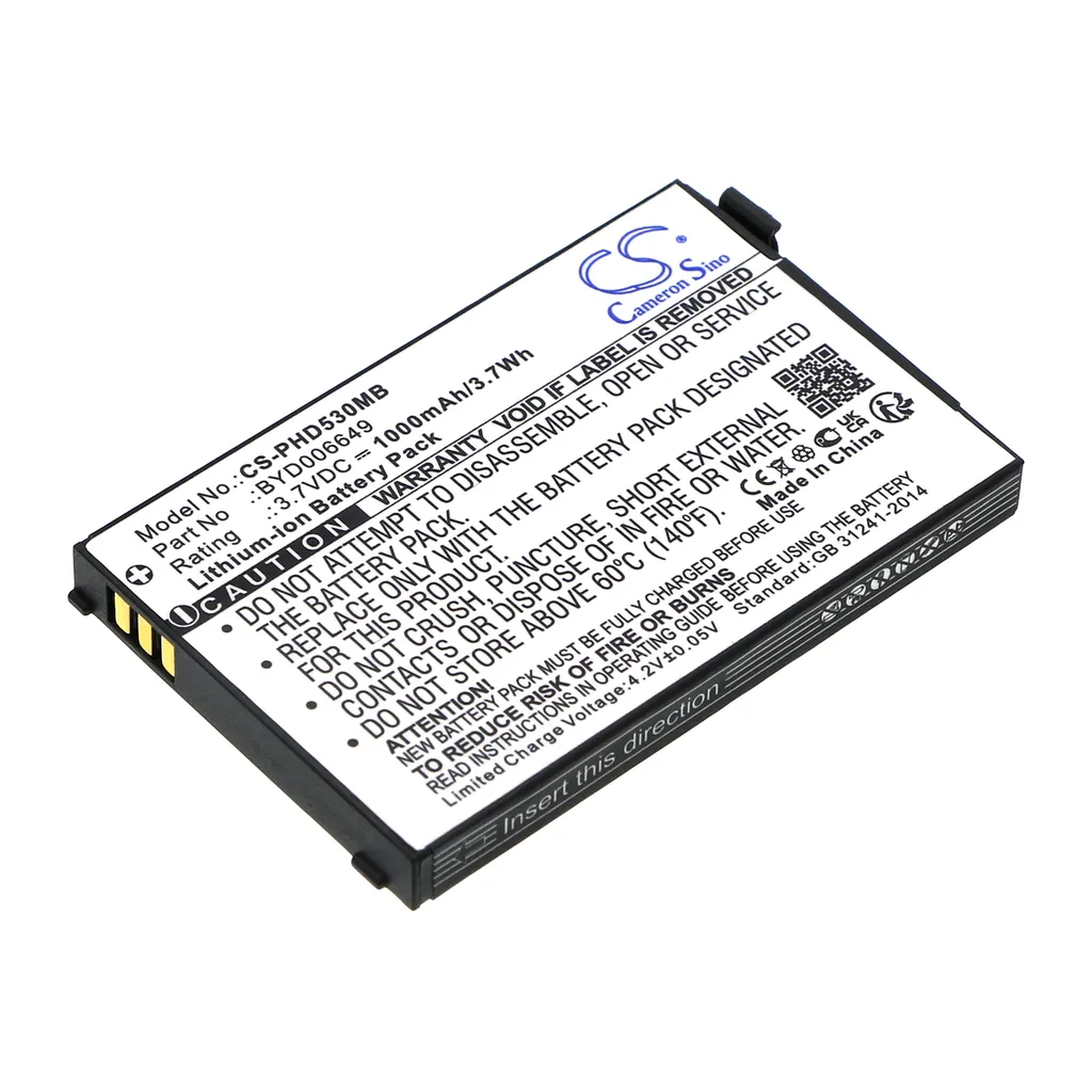 Batteri til BYD001743 for Philips, 3.7V, 1000 mAh v:4832666