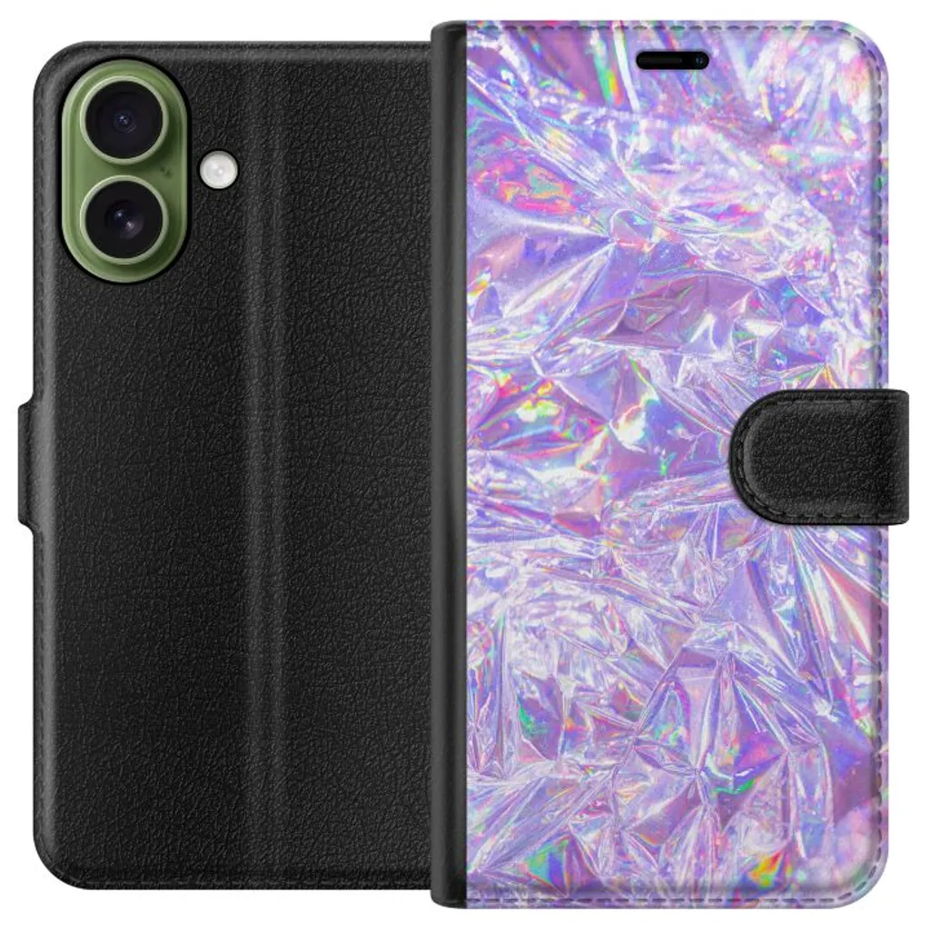 Apple iPhone 17 Sort Lommebokdeksel Glitter v:3677327