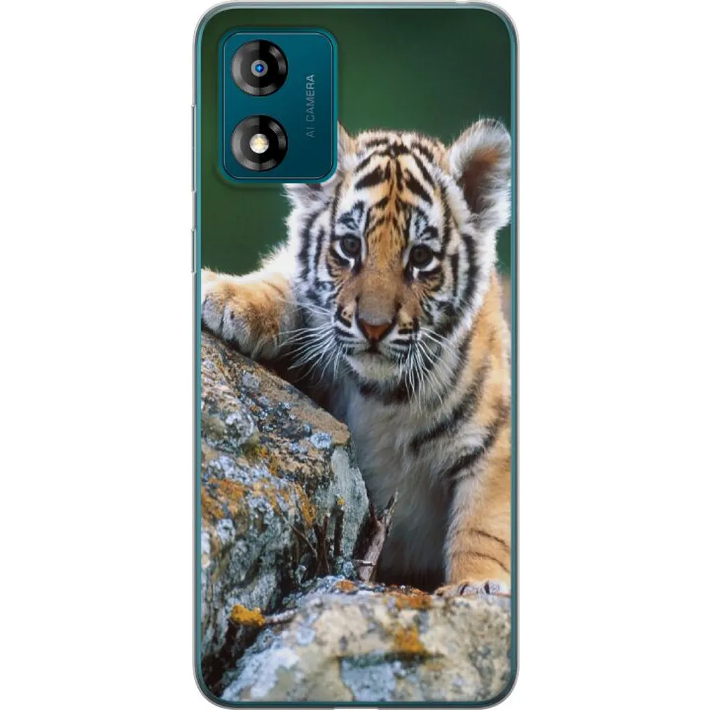 Motorola Moto E13 Gjennomsiktig Telefondeksel Tiger v:6398777