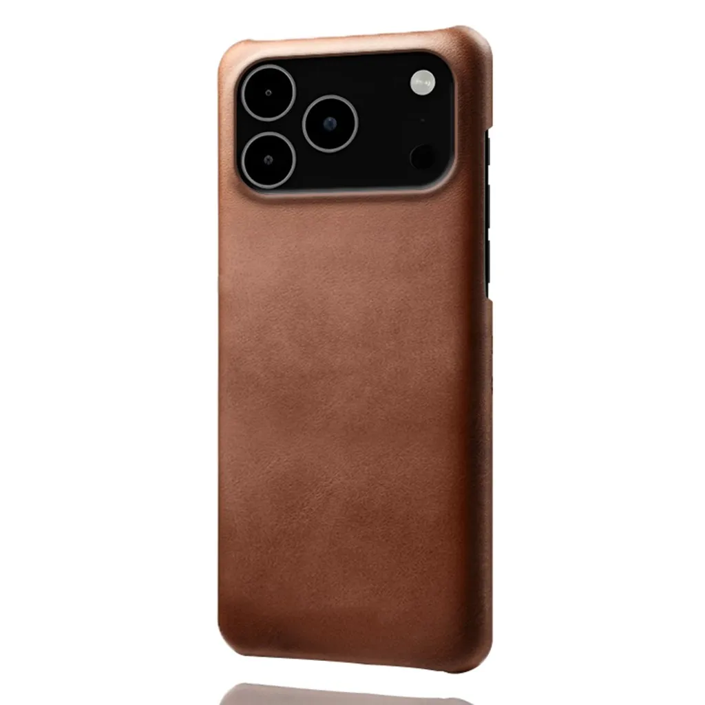 iPhone 18 Pro Max/17 Pro Max Deksel i PU-skinn – Brun v:1647878