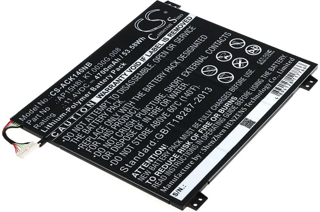 Batteri til Acer Aspire One Cloudbook 14 AO1-431-C7LG, 11,4V, 4700mAh v:3576249