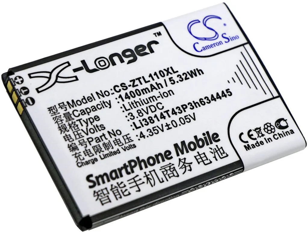 Batteri til ZTE Blade L110, 3.8V, 1400 mAh v:6908094