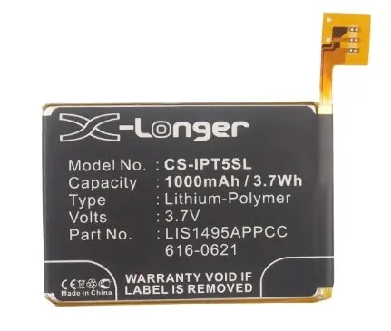 Batteri til LIS1495APPCC for Apple, 3.7V, 1000 mAh v:1151676