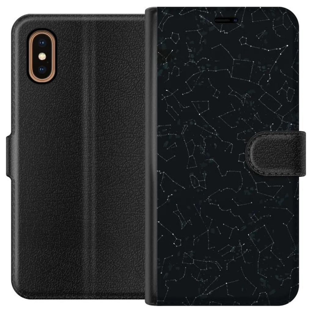 Apple iPhone XS Max Sort Lommebokdeksel Himlakroppar v:6117016