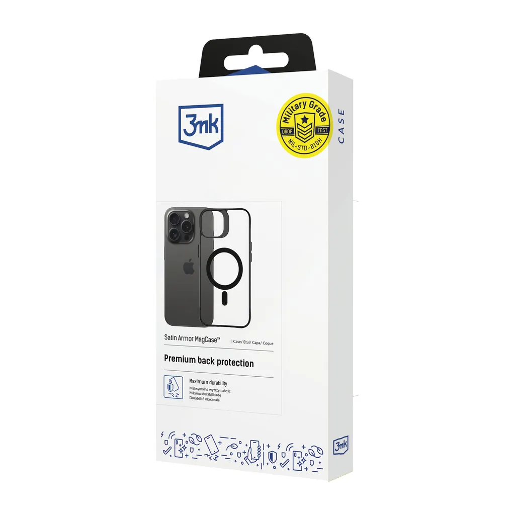3mk Satin Armor MagSafe Deksel til Samsung Galaxy S26 Ultra – Gjennomsiktig/Svart v:3515136 3mk Satin Armor MagSafe Deksel til Samsung Galaxy S26 Ultra – Gjennomsiktig/Svart v:3515136