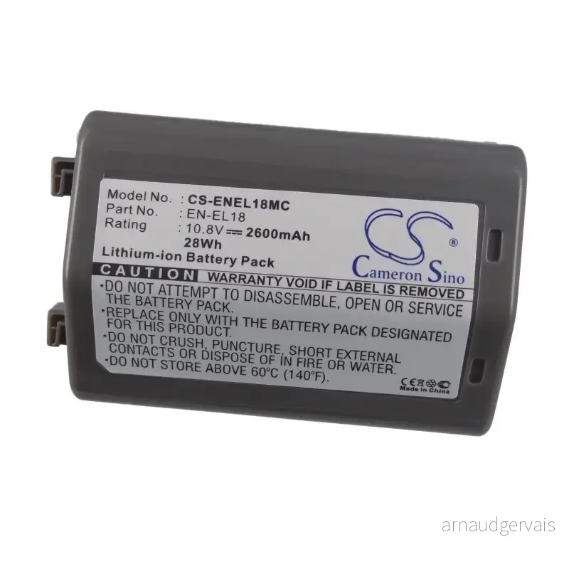 Batteri til EN-EL18 for Nikon, 10.8V, 2600 mAh v:5280298