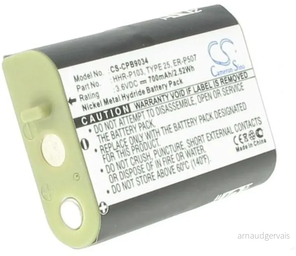 Batteri til Panasonic KXTG2383BP, 3.6V, 700 mAh v:7077956