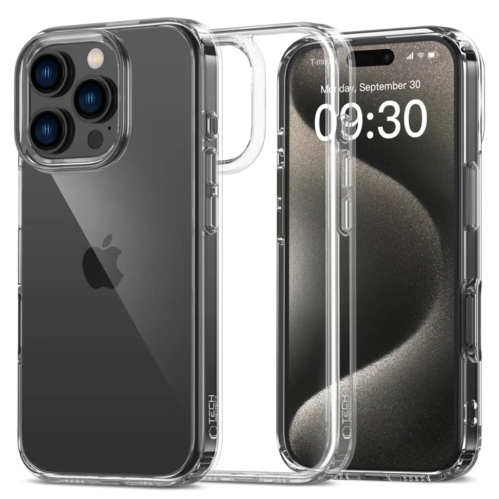 Tech-Protect FlexAir Hybrid Deksel til iPhone 16 Pro Max – Gjennomsiktig v:9938651 Tech-Protect FlexAir Hybrid Deksel til iPhone 16 Pro Max – Gjennomsiktig v:9938651