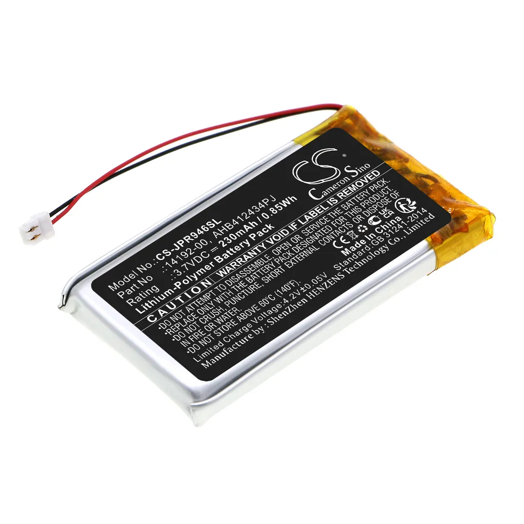 Batteri til 14192-00 for Jabra, 3.7V (3.6V), 230 mAh v:1644746 Batteri til 14192-00 for Jabra, 3.7V (3.6V), 230 mAh v:1644746