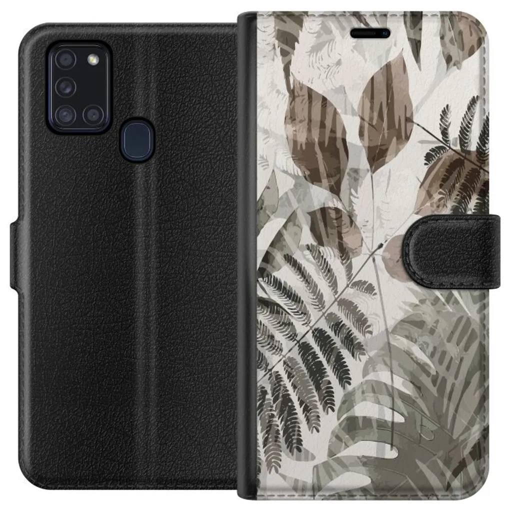 Samsung Galaxy A21s Sort Lommebokdeksel Skogens löv v:6514470