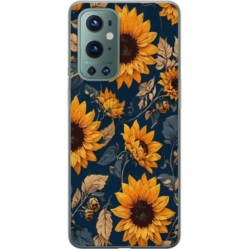 OnePlus 9 Pro Gjennomsiktig Telefondeksel Solrosor v:6865218