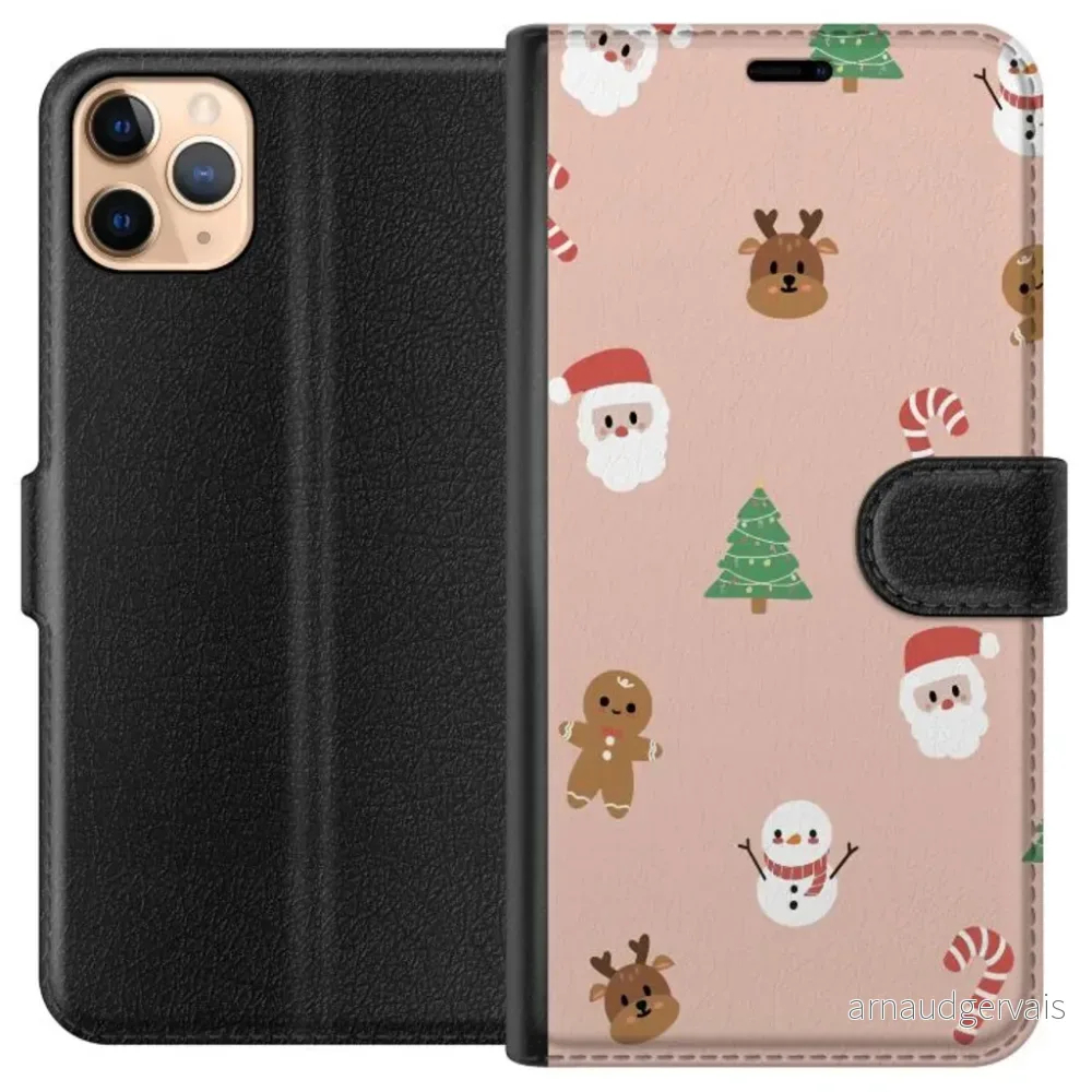 Apple iPhone 11 Pro Max Sort Lommebokdeksel Klassisk Julfest v:6102745