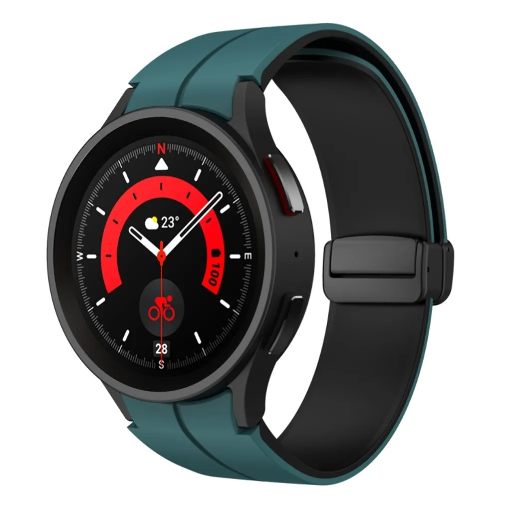 Samsung Galaxy Watch 6, 6 Classic Klokkereim – Mørk grønn/Svart v:1027079