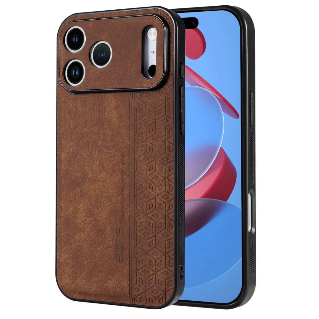iPhone 18 Pro Max/17 Pro Max Deksel i PU-skinn – Brun v:2158055