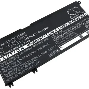 Batteri til P72F002 for Dell, 15.2V, 3400 mAh v:3018140 Batteri til P72F002 for Dell, 15.2V, 3400 mAh v:3018140