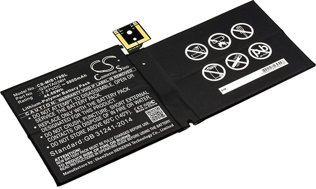 Batteri til Microsoft Surface Pro 5, 7,57V, 5900mAh v:4223617