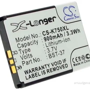 Batteri til Sony Ericsson D750, 3.6V (3.7V), 600 mAh v:6800065 Batteri til Sony Ericsson D750, 3.6V (3.7V), 600 mAh v:6800065