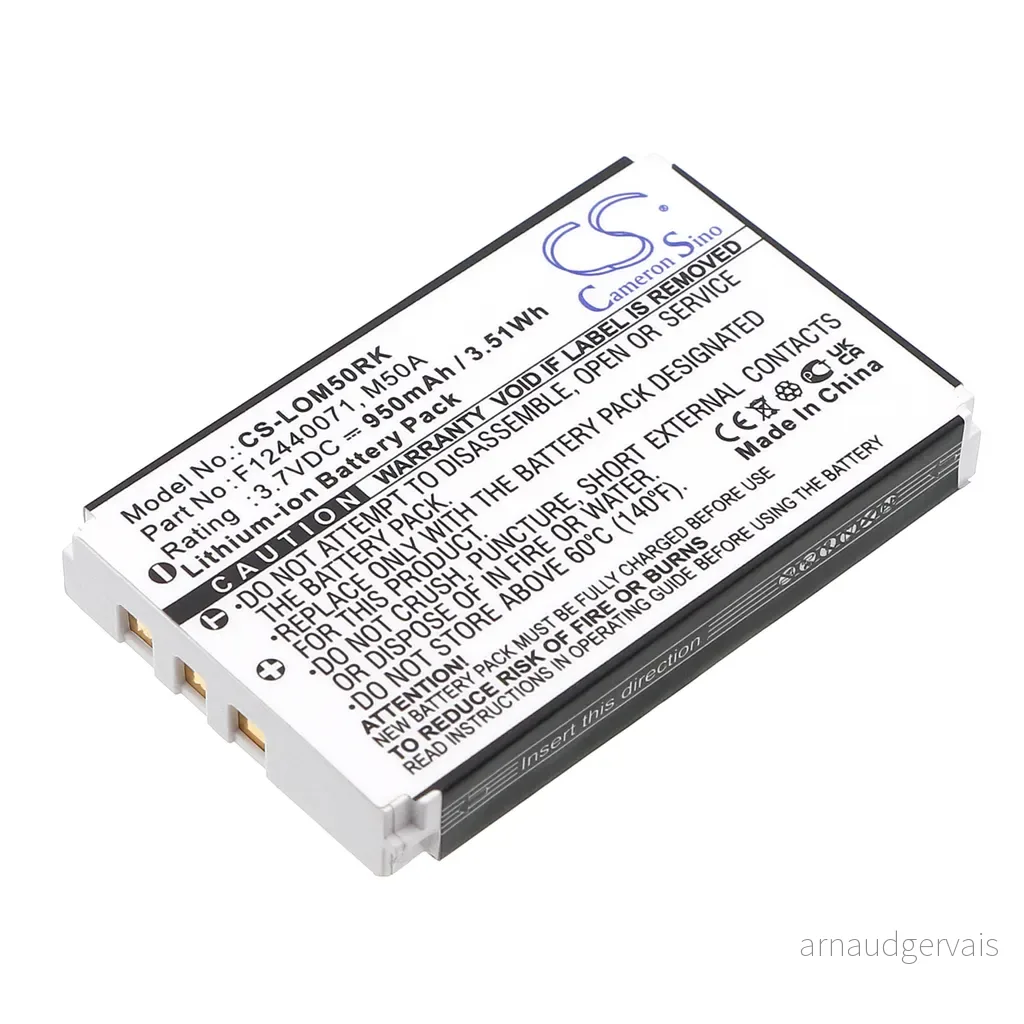 Batteri til M50A for Logitech, 3.6V (3.7V), 950 mAh v:4727060