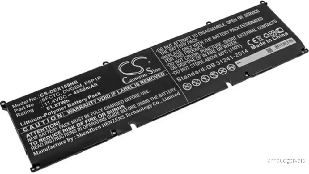 Batteri til Dell XPS 15 9500, 11.4V, 4550 mAh v:7008000
