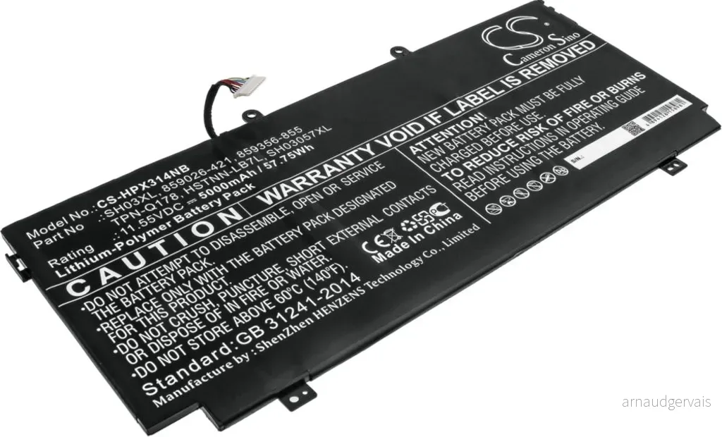 Batteri til Hp Spectre X360 13-AC002LA, 11.55V, 5000 mAh v:2008361