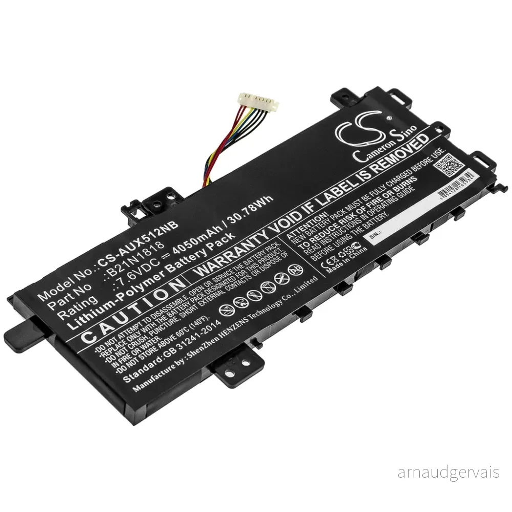 Batteri til B21N1818 for Asus, 7.6V, 4050 mAh v:8988005